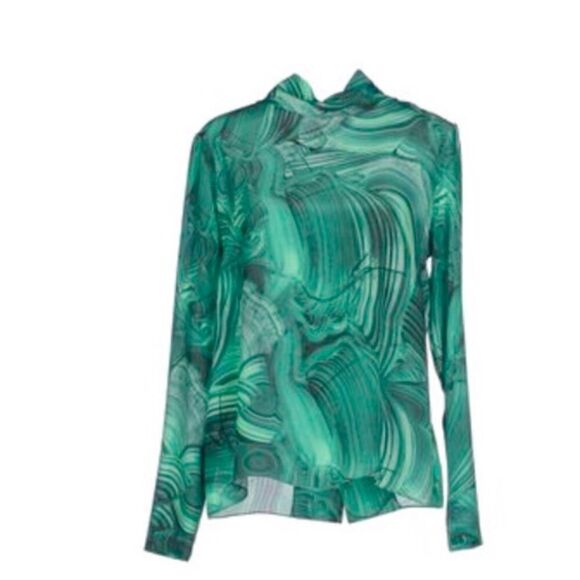 Pedro del Hierro 100% silk button up high neck - Picture 1 of 4